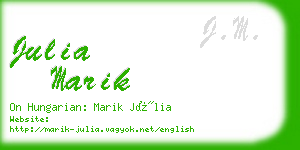 julia marik business card